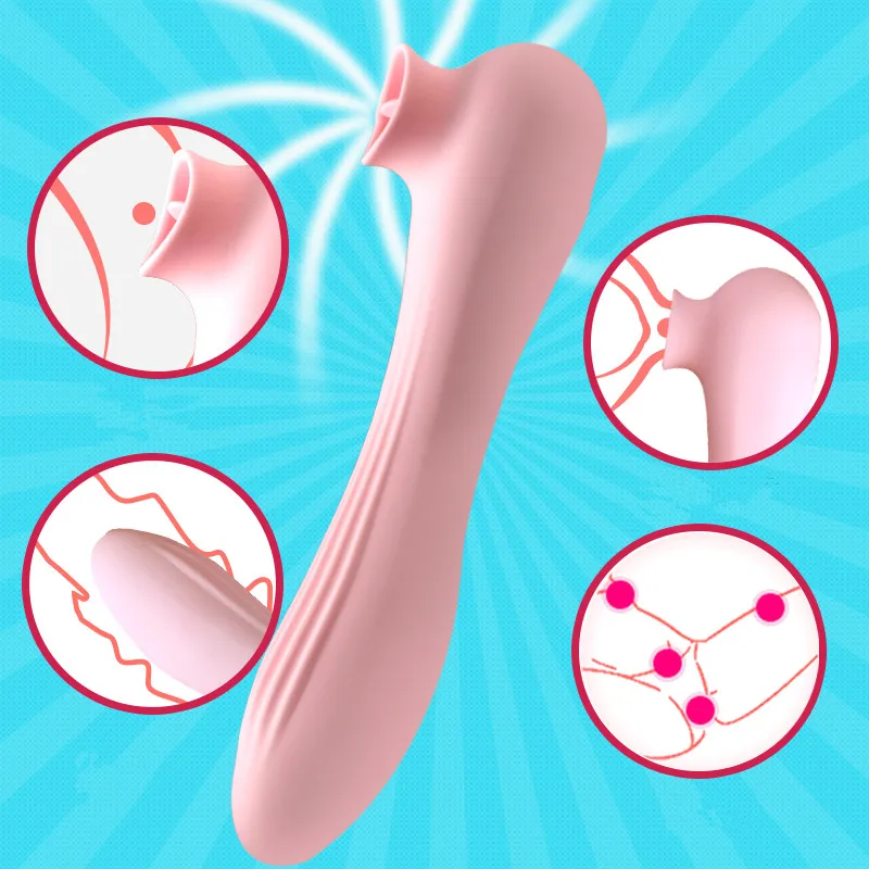 Соска Sucker оральный секс Licking Вибратор в форме языка сосание на клитор G spot