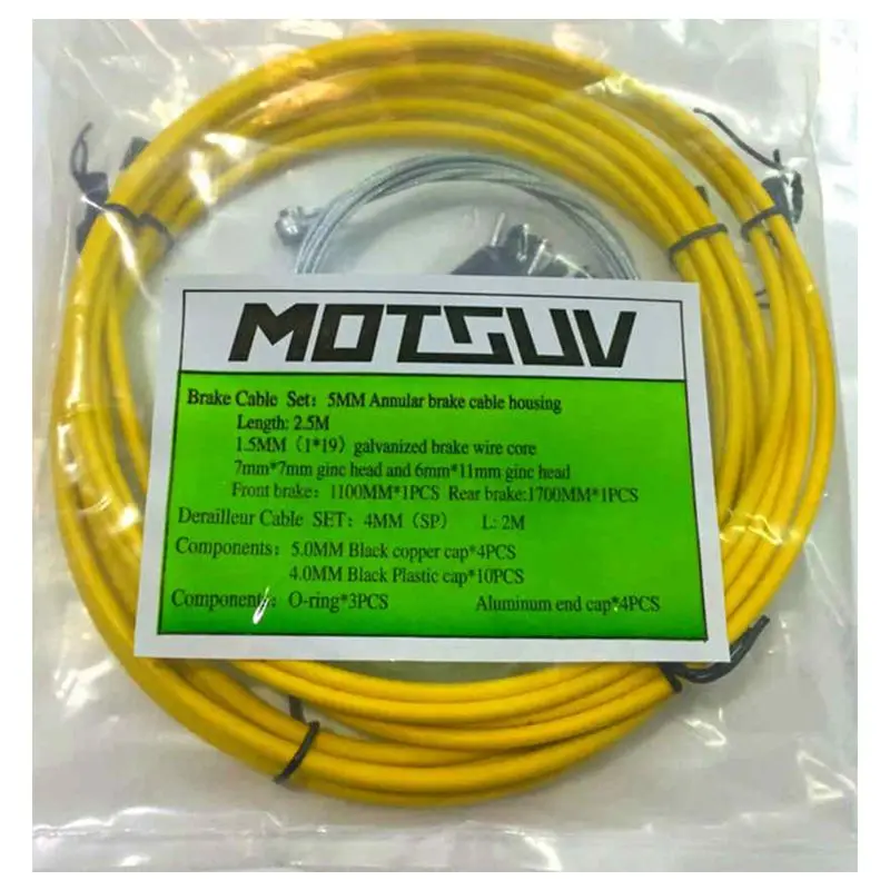 Yellow SEWS-MOTSUV, наборы велосипедных кабелей, кабель, шланг, комплект, тормозной переключатель для Sram, велосипедный переключатель, тормозной кабель и переключение - Цвет: Yellow
