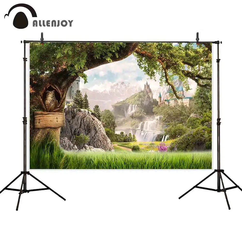 Allenjoy фотография фоны пастбище сова дети замок Алиса в стране чудес Вечеринка