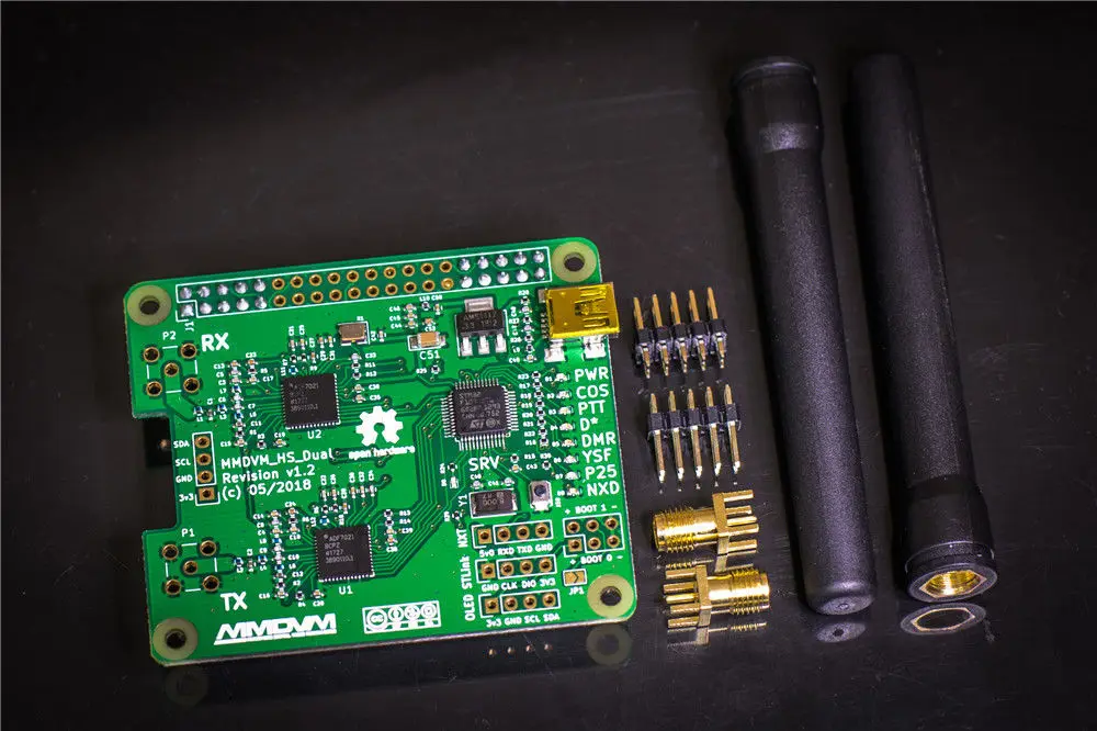 V1.3 MMDVM_HS_Dual_Hat дуплексная точка доступа + OLED антенна поддержка P25 DMR YSF NXDN |