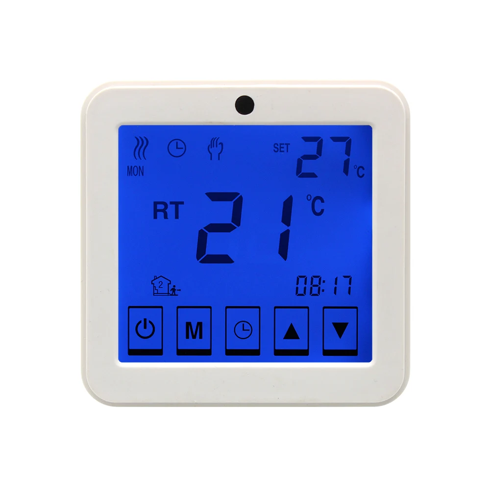 Терморегулятор с сенсорным экраном Электрический термостат для подогрева пола