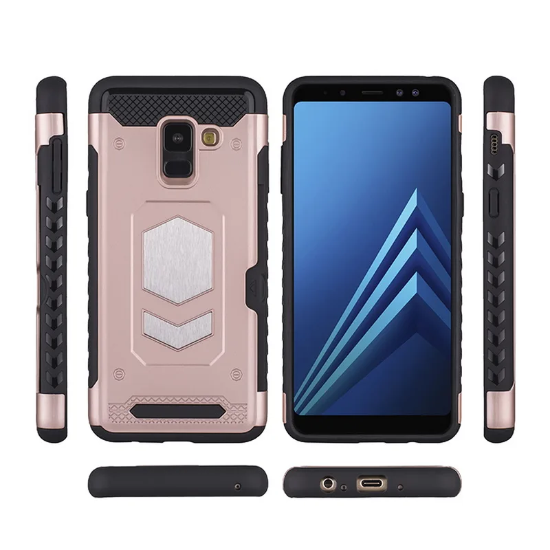 Чехол для Galaxy A7 2018 с отделением карт армированный Магнитный чехол телефона Samsung A6