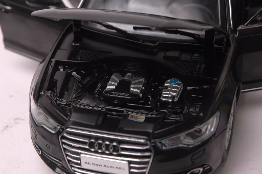 1:18 литая под давлением модель для Audi A6L 2012 черный Седан сплав игрушечный автомобиль миниатюрная коллекция подарки A6 S6