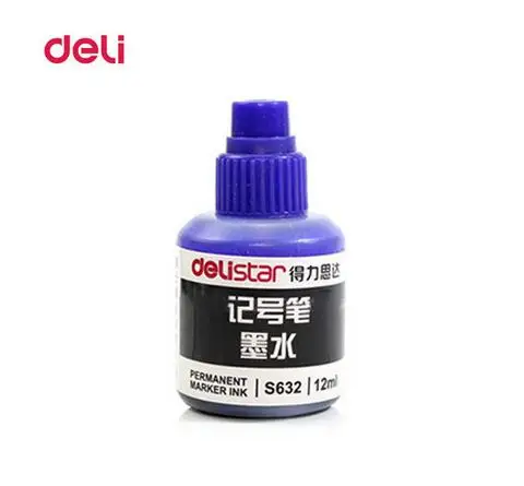 1bottle blue ink Deli заправка Перманентный водонепроницаемый круглый носок мгновенно сухой граффити добавить масляные чернила Sharpie Краска цветной маркер ручка для шин бумаги - Цвет: 1bottle blue ink