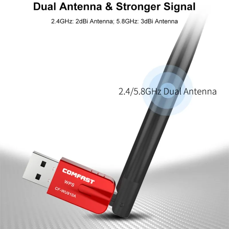 10 шт. AC 600 м 5 ГГц 2 4 двухдиапазонный USB беспроводной Wifi адаптер Мбит/с Bluetooth Wi-Fi