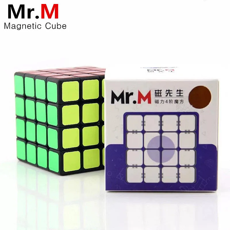 Shengshou sengso Mr.M 4x4x4 Магнитный магический куб черные Профессиональные магниты