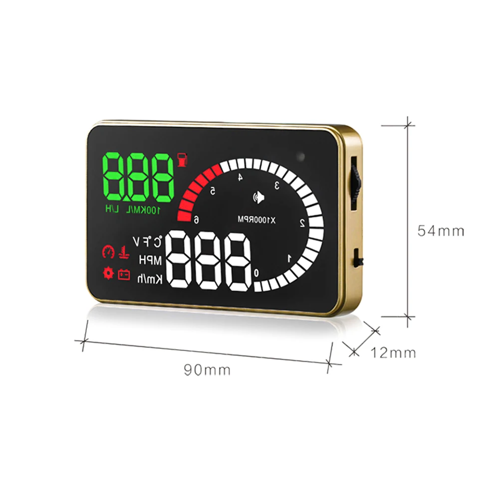 AOSHIKE X6 3 5 автомобильный Hud Дисплей измеритель скорости OBD2 превышение напряжение