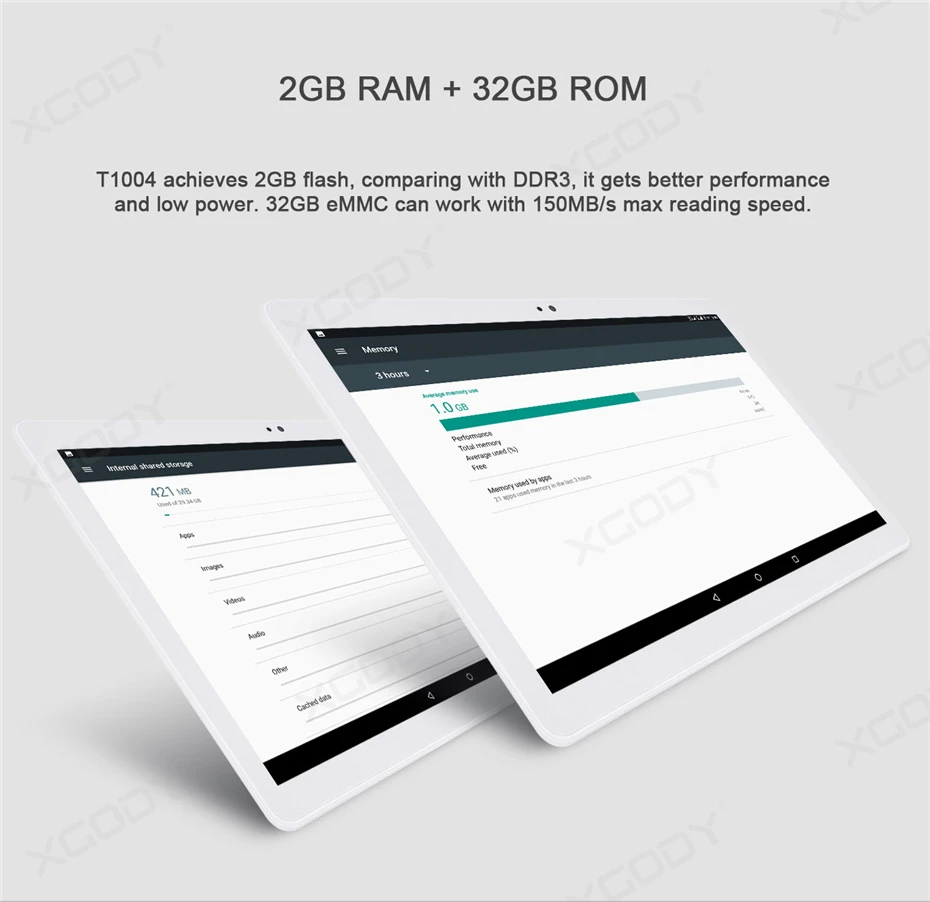 XGODY T1004 4G LTE телефонный звонок планшетный ПК 10,1 дюймов Android 7,0 2 ГБ 32 ГБ MTK6753 Восьмиядерный планшет OTG gps WiFi 5 Мп камера фаблет