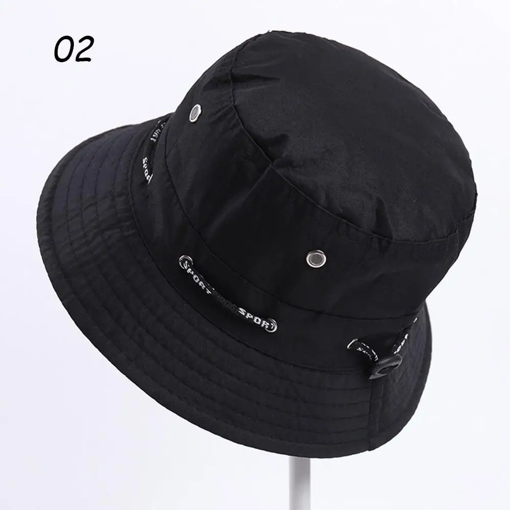 02 Black Sparsil Мужская Солнцезащитная летняя кепка с регулируемой застёжкой в виде рыбы женская модная Цветочная дышащая пляжная Крышка для бочки Двусторонняя носимая шапка - Цвет: 02 Black