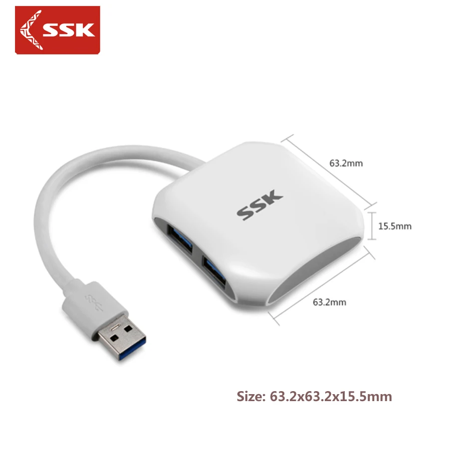 Концентратор Ssk shu300 usb3.0 с четырьмя портами высокоскоростной разветвитель для