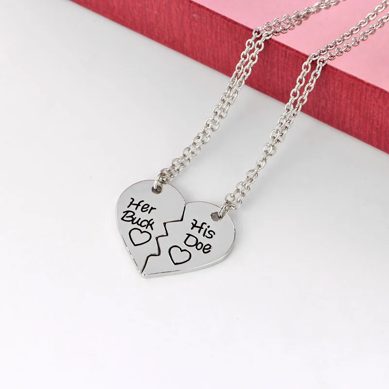 Ее ожерелье с подвеской в форме сердца 2 сломанных ожерелья любовь навсегда