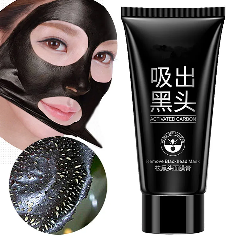 Черная маска для лица лечение акне удаление черных точек на лице пилинг уход за