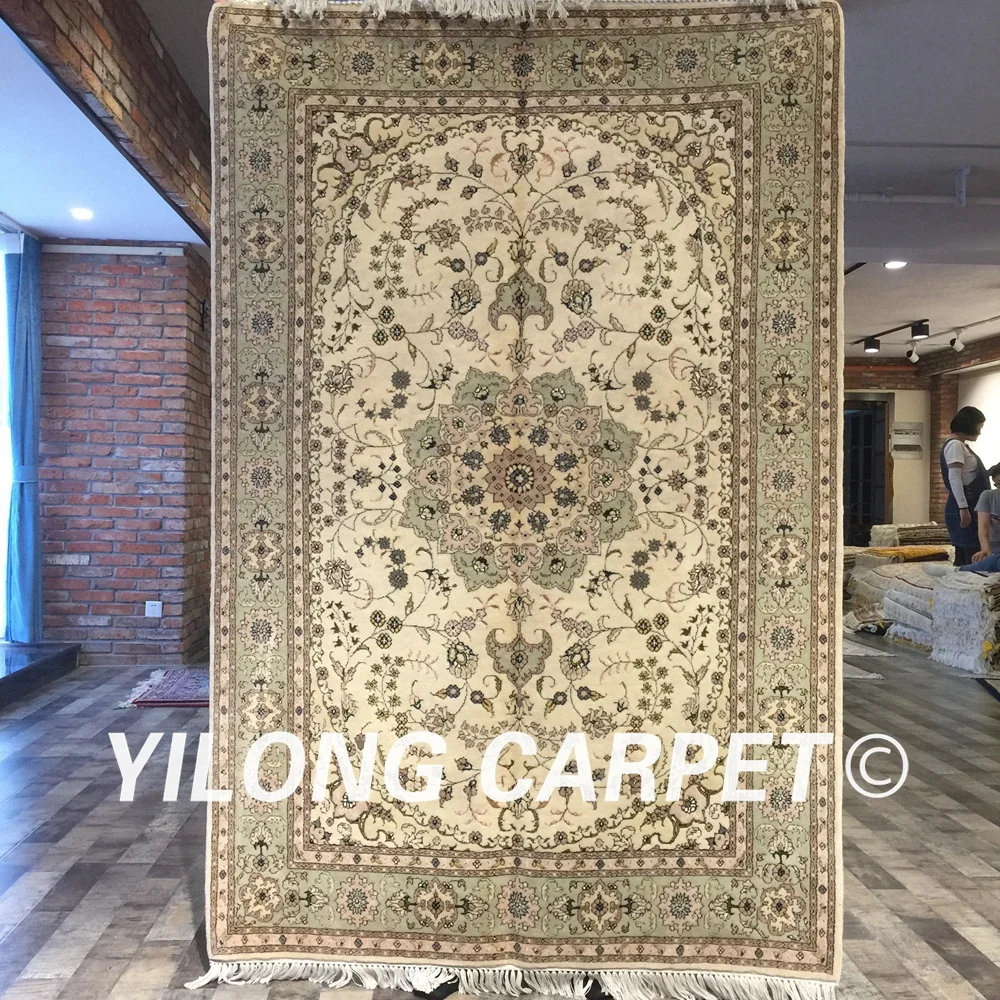 Yilong 4 'x 6' Традиционный китайский ручной работы Прочный шерстяной шелковый