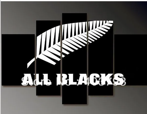 

5P Современная картина маслом на холсте черный один лист для украшения дома Бесплатная доставка