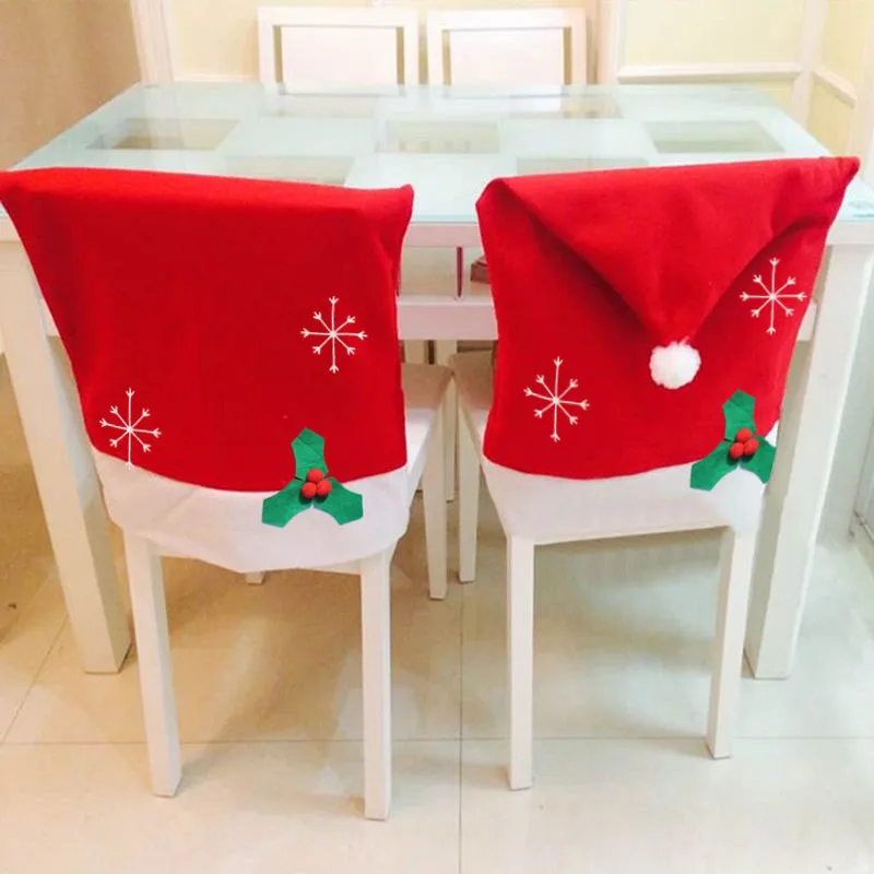 Hoomall 63 5 см x 48 Кухня стол чехлы для стульев Снежинка 2018 Новый год украшения дома