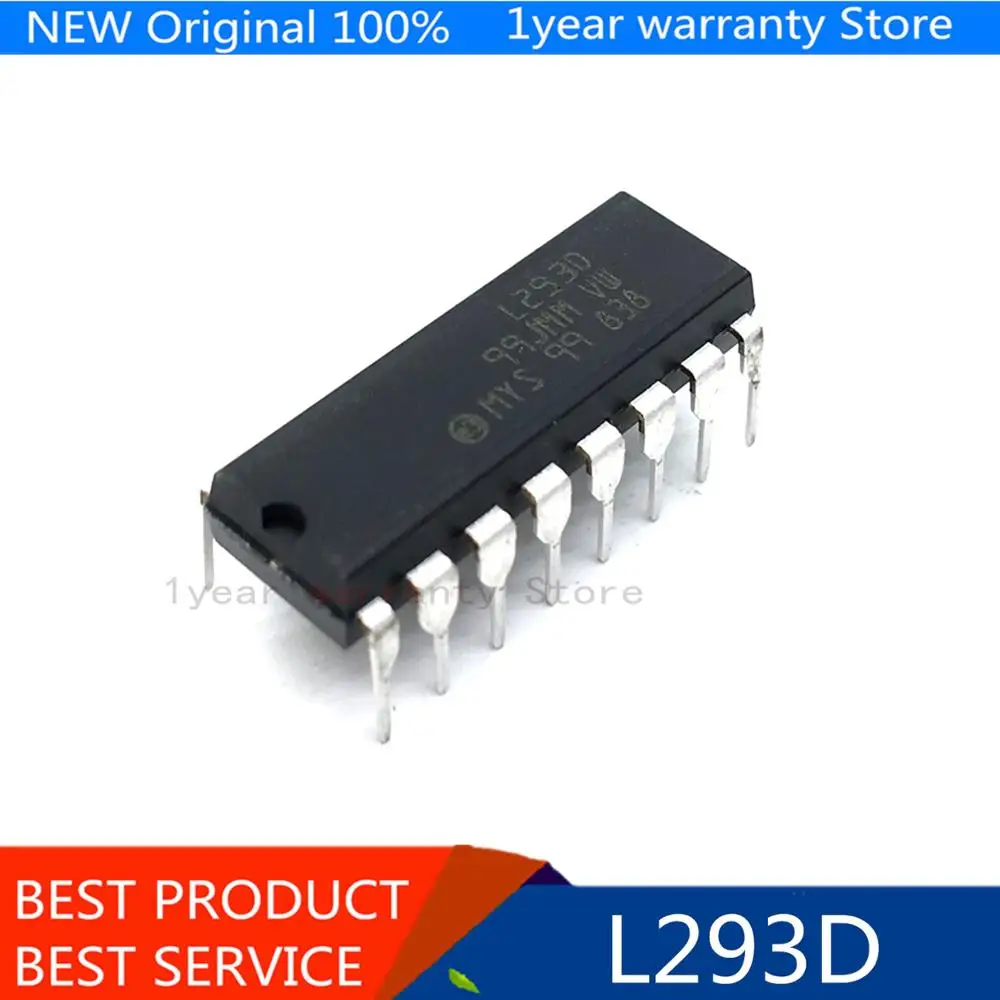 5 шт. L293 L293D DIP DIP16 16 IC двигатель драйвер привода чип PAR PusH Pull 4 четырехканальный