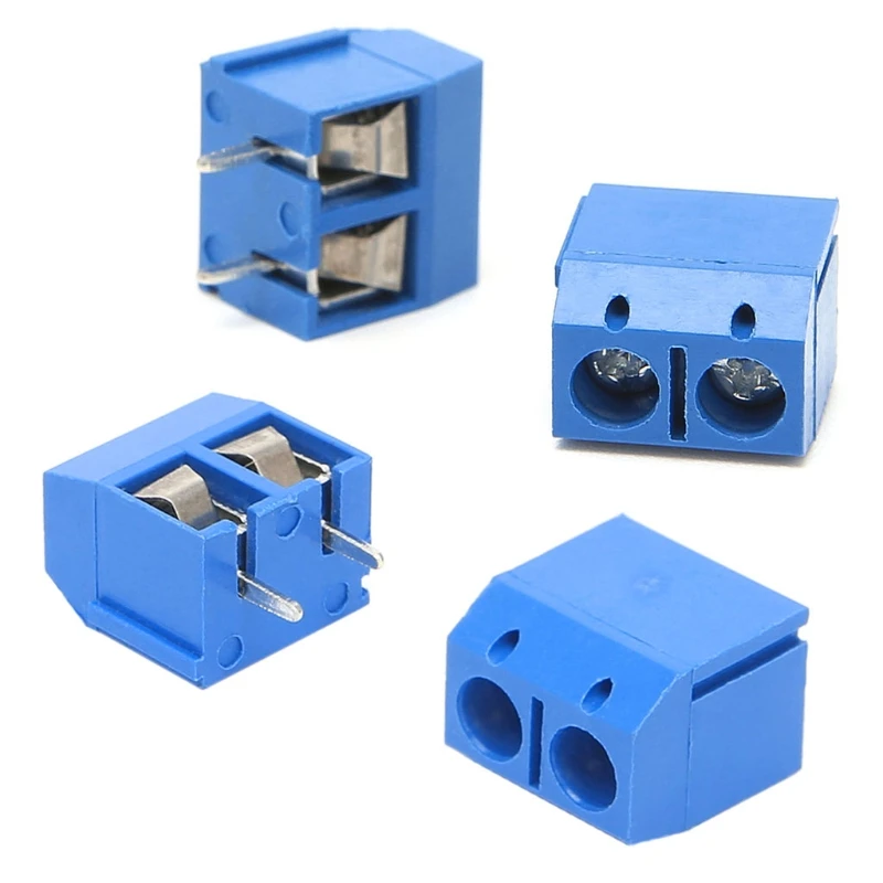 100 шт. 2 Pin винт клеммный блок печатных плат разъем 5 мм Шаг 16A|pcb terminal block|pcb block