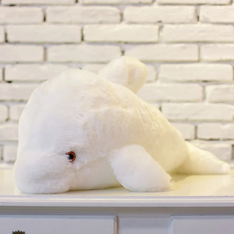1pc 45cm Creative Luminous Plush Dolphin Doll Glowing Pillow LED Light Animal Toys Colorful Kids Children's Gift - купить по