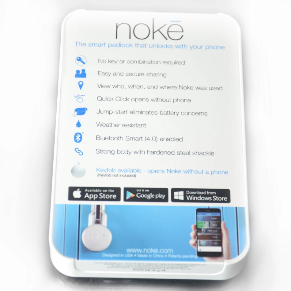FUZ Noke безключевой Bluetooth Смарт замок смарт мобильный iOS/Android управление через
