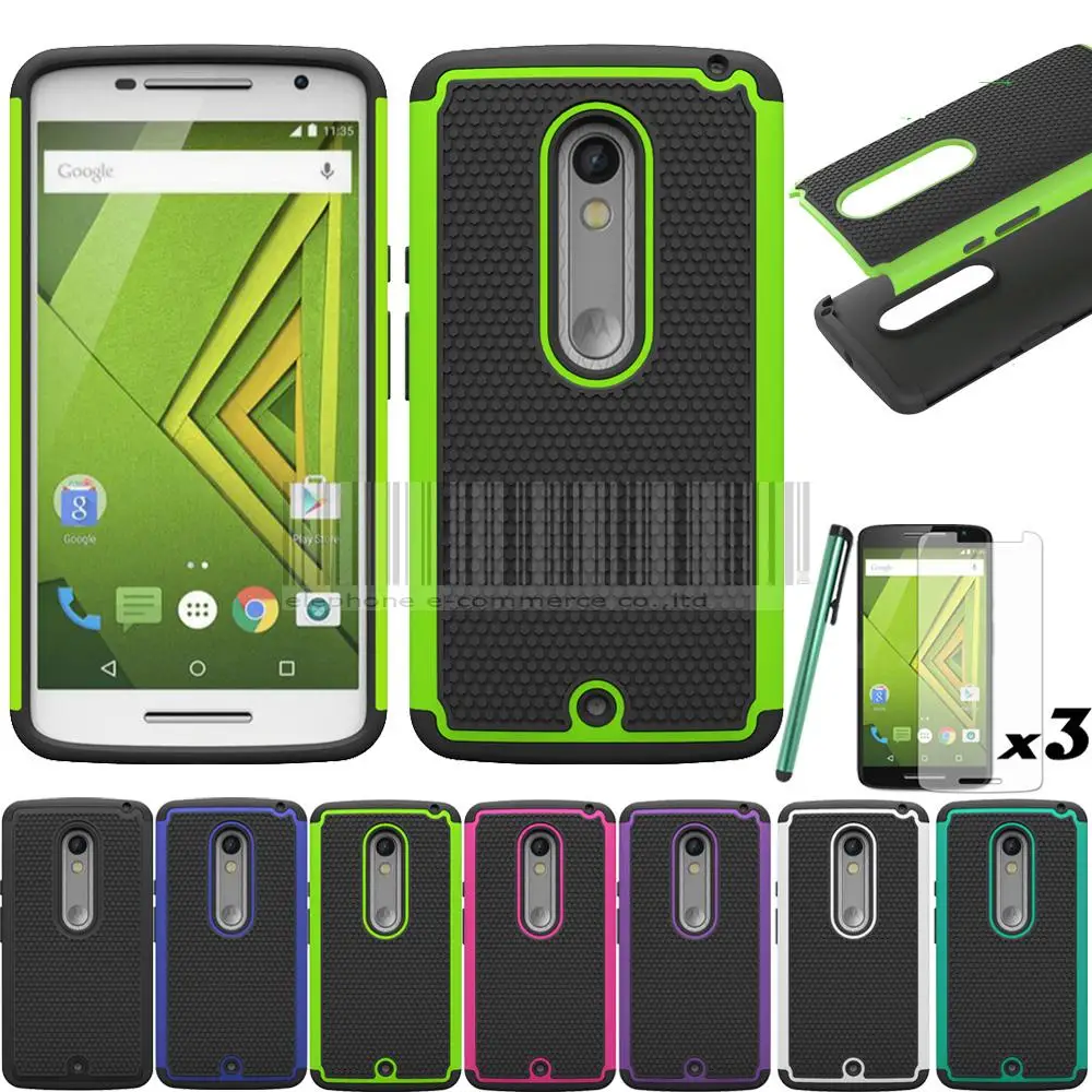 For Motorola Moto X Play XT1562 XT1563/Droid Maxx 2 Case Armor Heavy Duty Hybrid TPU Silicone Cover With/Without Films @ |
