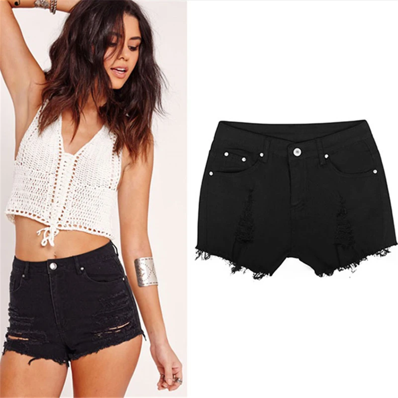 Распродажа товар из Европы летние модные рваные джинсы для женщин с дырками и