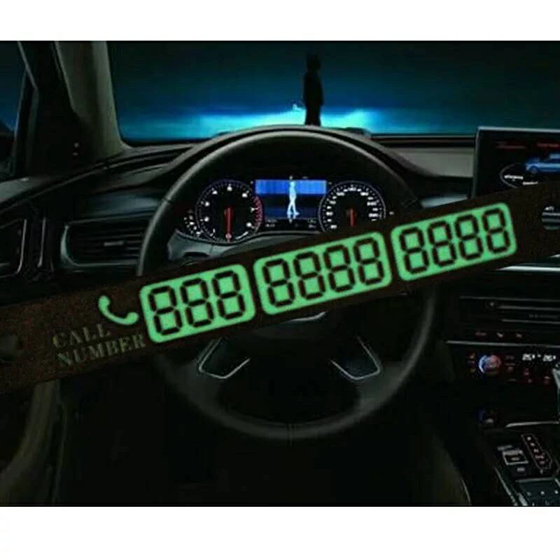 1 pcs Telephone Number Card Temporary Car Parking Notification Night Luminous Stickers Exterior Accessories | Автомобили и