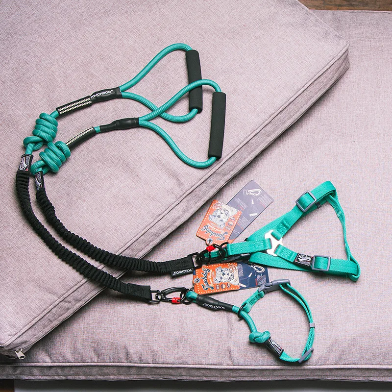 Large dog elastic traction rope eight kinds of color choose match at length 120 cm high strength plastic buckles safe durable |