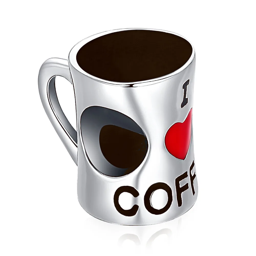JewelryPalace Coffee Cup 925 Sterling Silver Beads Charms Original For Bracelet original Jewelry Making | Украшения и аксессуары