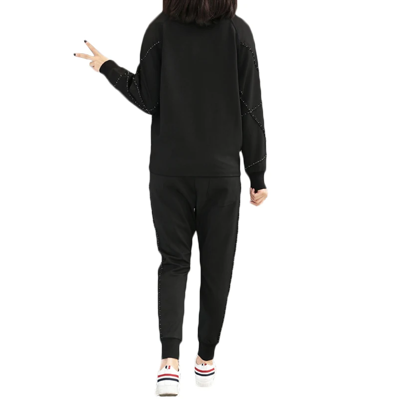 Весенние спортивные комплекты из двух предметов размера плюс M 4XL для женщин 2020