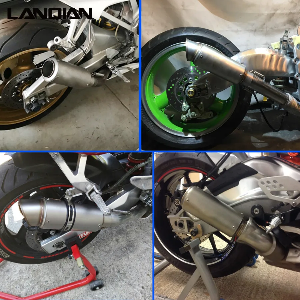 

Universal Motorcycle Carbon Fiber Exhaust Pipe GP Escape Exhaust Muffler For YAMAHA TMAX 500 530 XP500 XP530 TM125 XMAX 300
