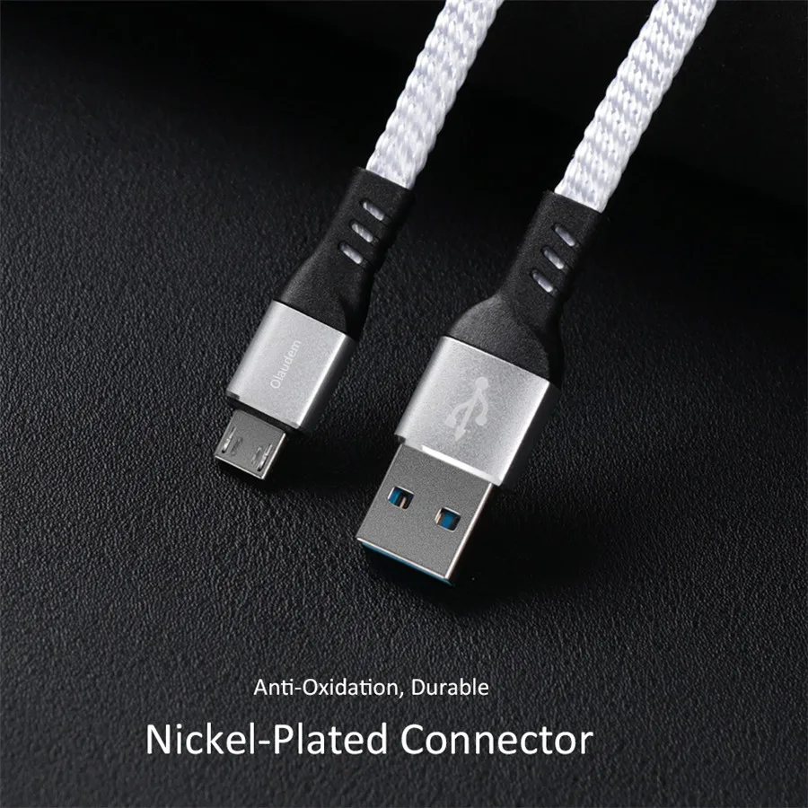 Шейные скобки... Micro USB кабель быстрой зарядки 2A нейлон плетеный 1 м для данные