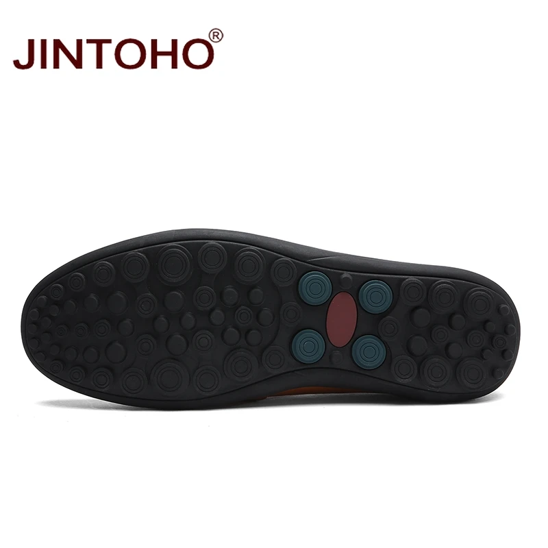 Туфли JINTOHO мужские кожаные брендовые модные туфли повседневная обувь из