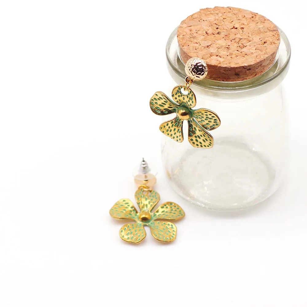 Sell Lots Of Ancient Bronze Five Petals Stud Earrings Is Natural Vintage Ways Popular Jewelry Sale | Украшения и аксессуары