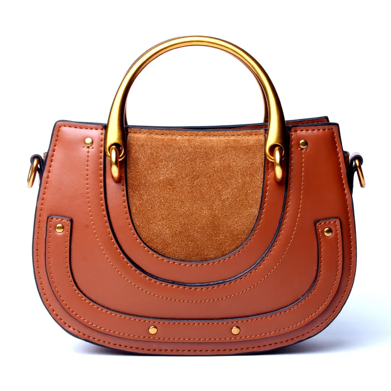 Сумка в стиле ретро из натуральной кожи и замши женская сумка через плечо | Багаж