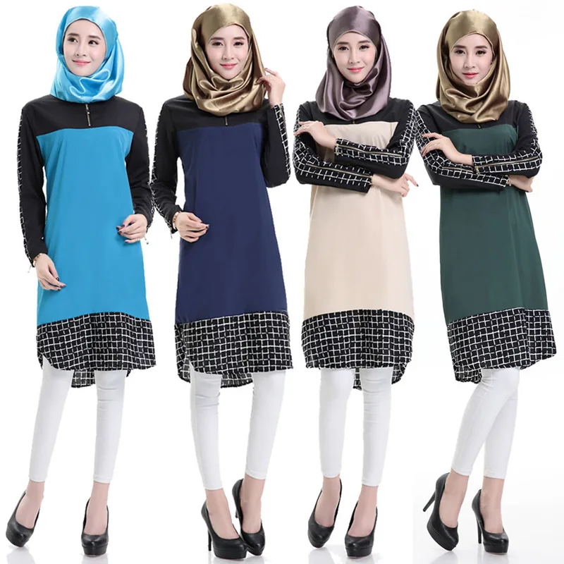 Платье макси с длинным рукавом, мусульманский хиджаб, abaya jalabiya, исламский женский ислам, короткое платье, одежда, кафтан, марокканская Мода