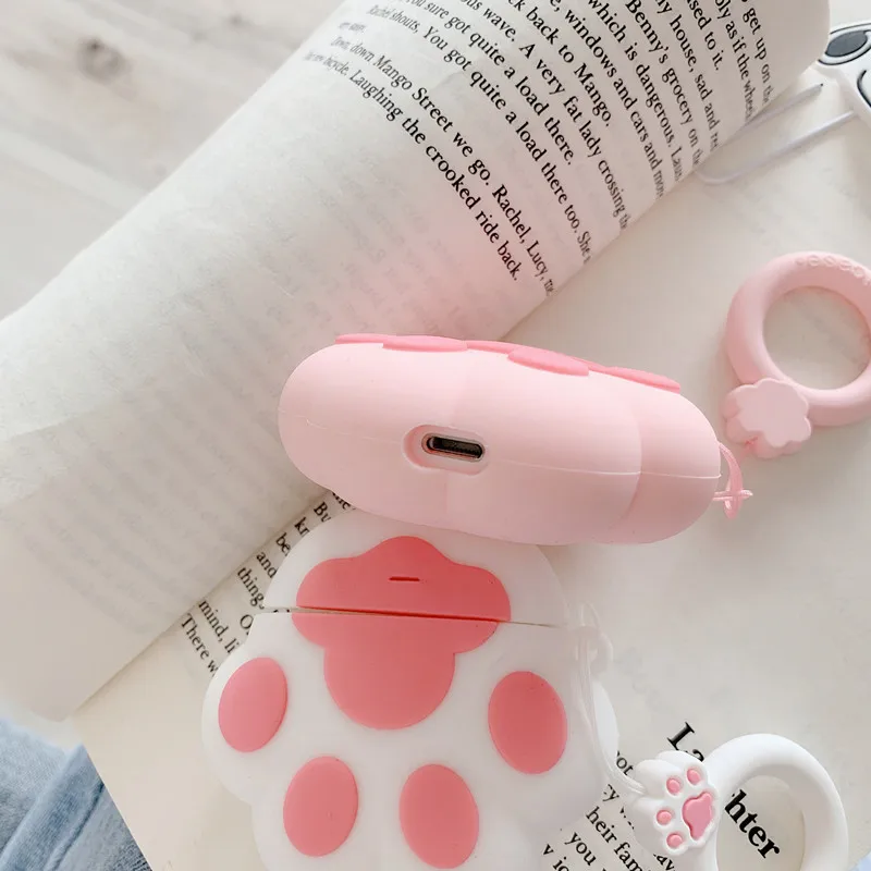 Чехол для Airpods милый мультяшный чехол наушников Apple 2 розовый наушники кольцевой