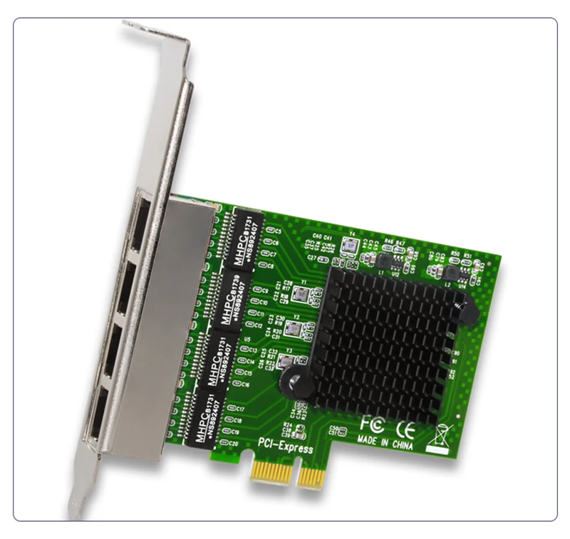 Сетевые карты 4 Порты и разъёмы Gigabit Ethernet 10/100/1000M PCI-E PCI Express 4x Gigabit Ethernet сетевой карты адаптер для настольных компьютеров