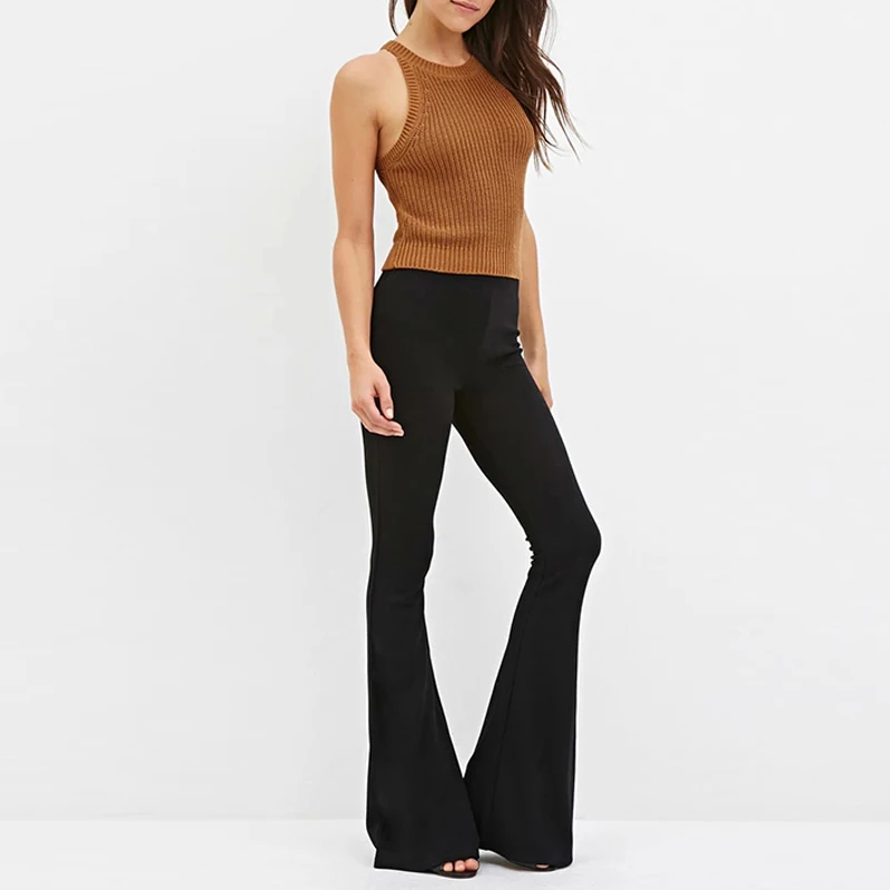 Женские OL Pantalon Femme удобные эластичные сапоги с колокольчиком снизу стретчевые