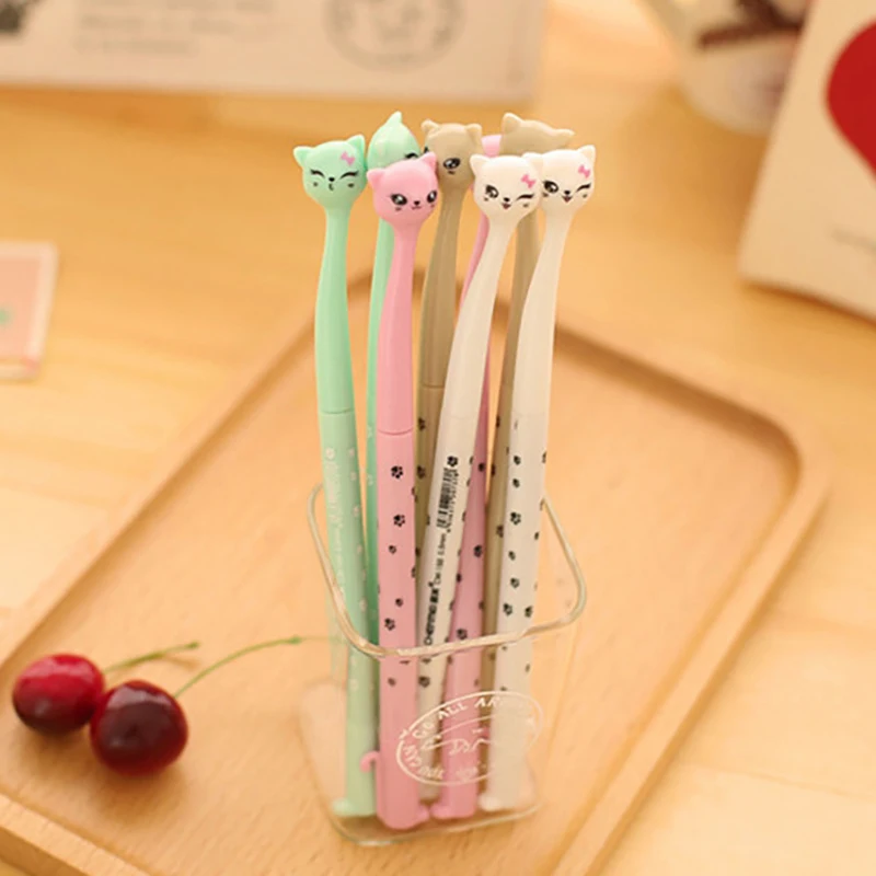 Кавайная гелевая ручка Hello Kitty креативная аниме кошка школьная офисная поставка