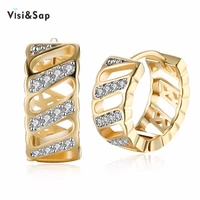 visisap geometric insert hoop earrings for women elegant office lady earring fashion accessories champagne gold color vkzce143