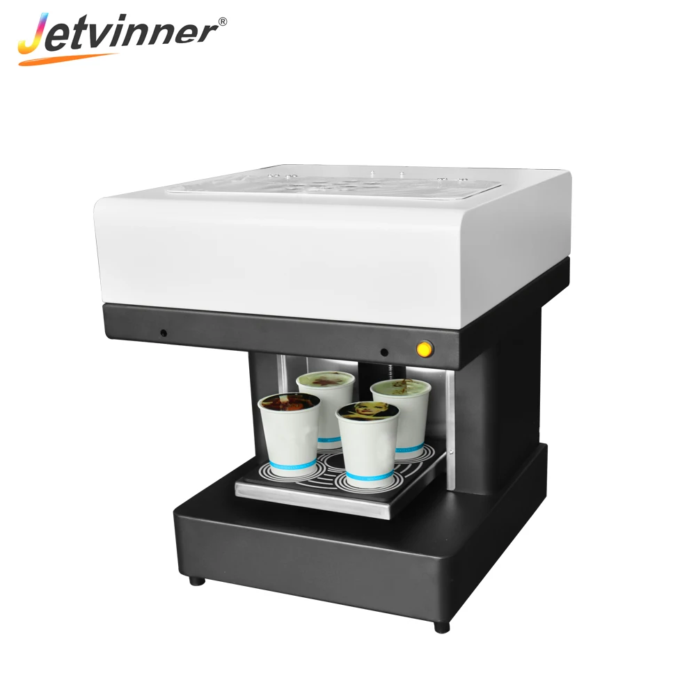 Jetvinner кофе принтер с 4 чашками автоматическая машина для печати продуктов торта