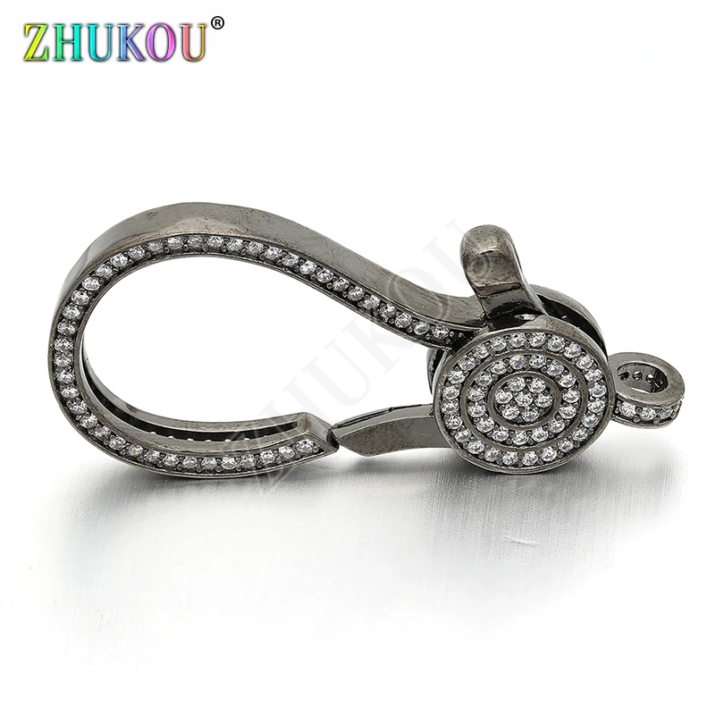 Крючки с застежками-лобстерами из кубического циркония 21*44 мм для фурнитуры