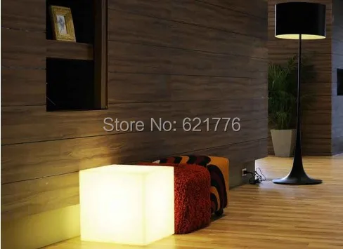 Waterproof 30CM LED Stool square cube luminous Led Furniture Chair light for home/bar/cafe house/nightclub/party decorative | Лампы и