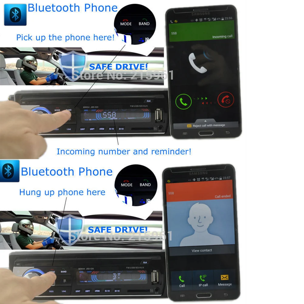 Профессиональный автомобильный Радио стерео плеер Bluetooth телефон AUX-IN MP3 FM USB 1 Din пульт дистанционного управления 12 в автомобильный аудио DVD