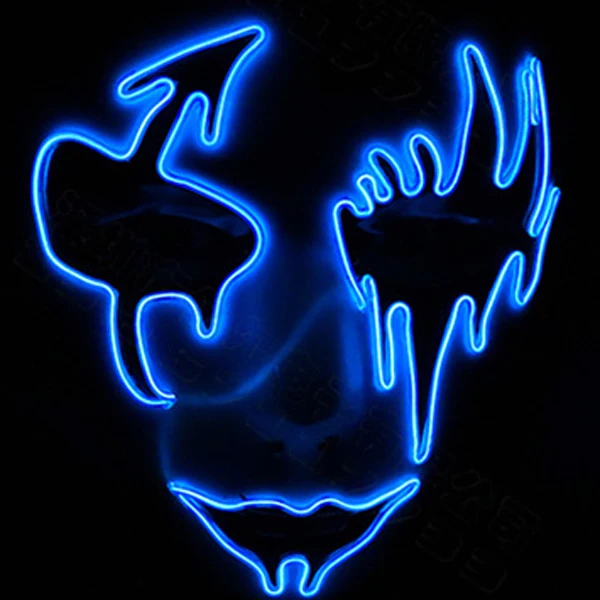 Светодиодный DIY EVA DJ Хэллоуин v маска для вендетты клоуна страшная маска для Хэллоуина Косплей Реквизит вечерние барные маски