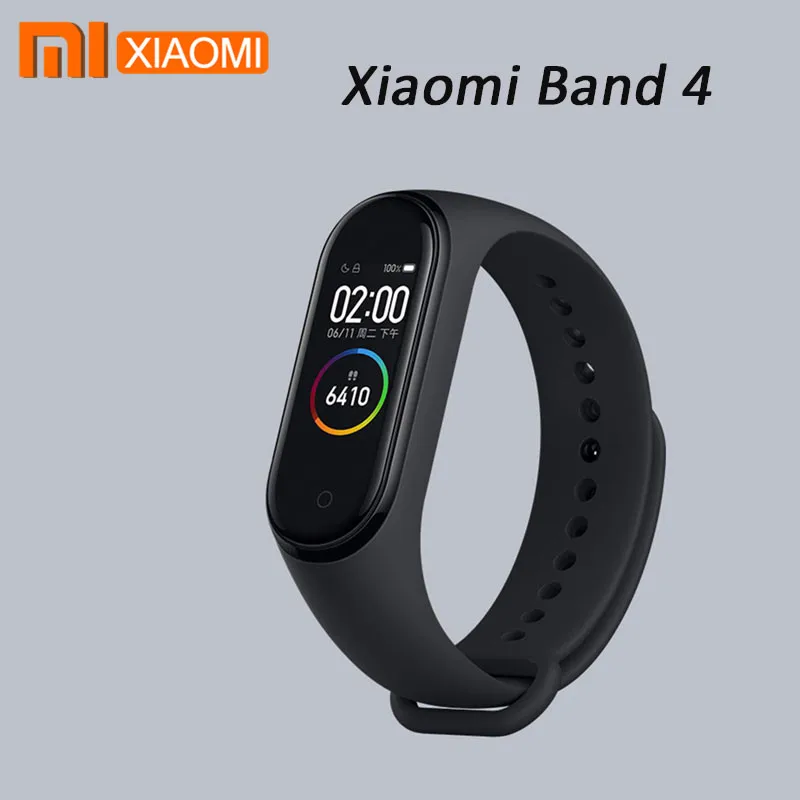 Новейший Xiaomi mi-браслет 4 Smart mi Band 4, фитнес-браслет с частотой сердечных сокращений 135 мАч, цветной AMOLED сенсорный экран, Bluetooth 5,0