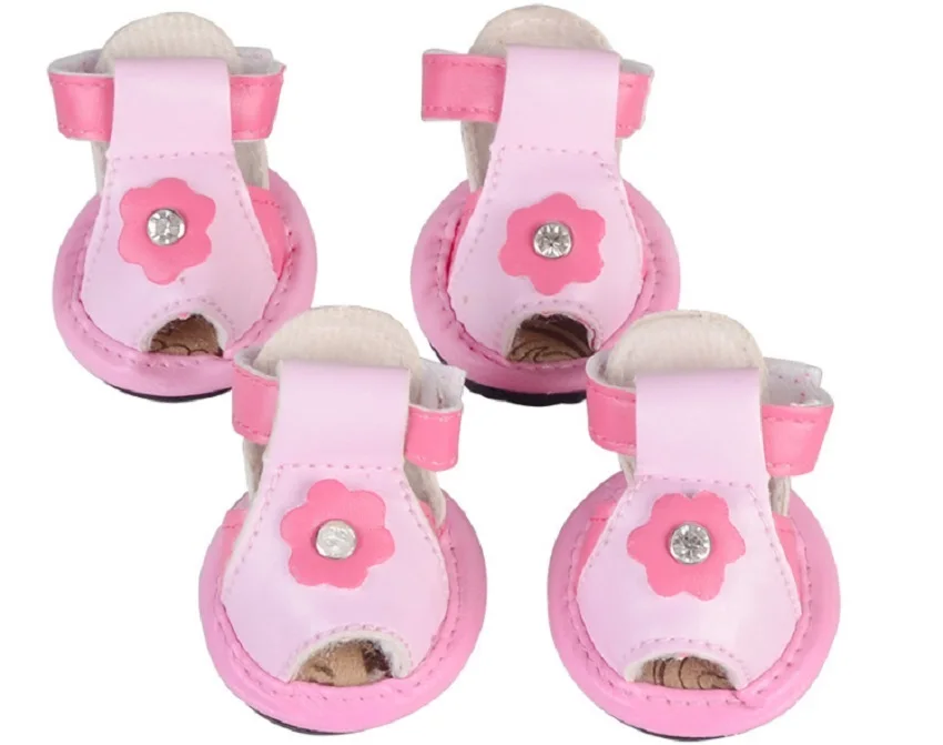 H79 Новинка 4 шт./лот обувь для домашних питомцев собак и кошек летняя дышащая