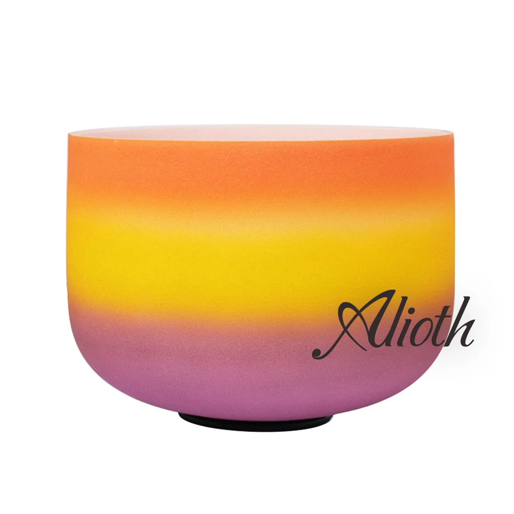 14 дюймов наружная Радужная цветная D Note Хрустальная Поющая чаша для сакральной