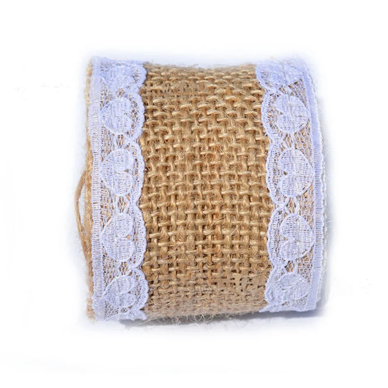 2 шт. льняной рулон кружевное украшение лентами ленты винтажный деревенский