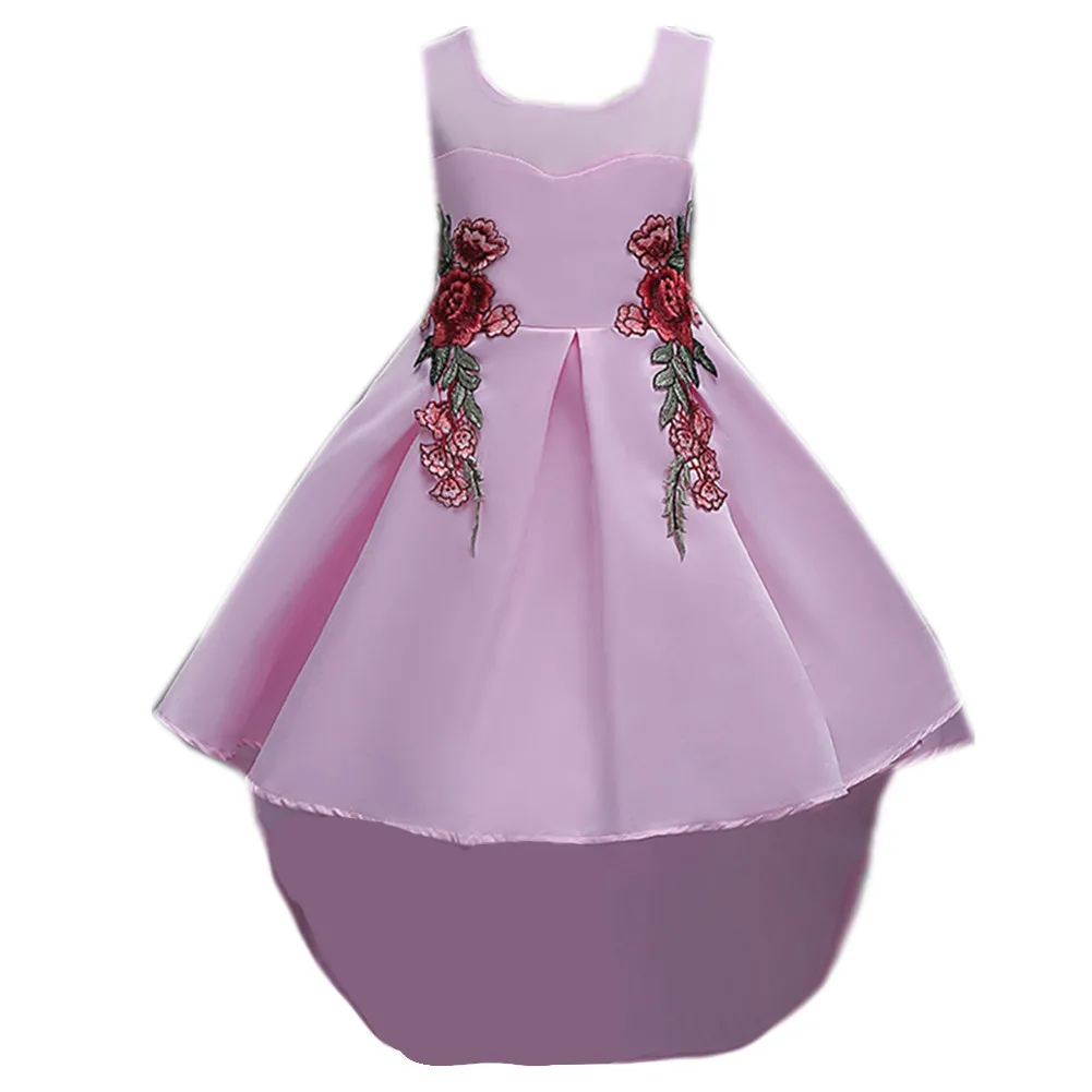 

2019 Summer New Children's Skirt Girls Dress Chinese Wind Embroidered Princess Dress Swallowtail Skirt Children's Dress